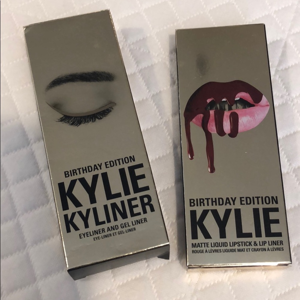 Kylie birthday edition liner and lipstick combo
